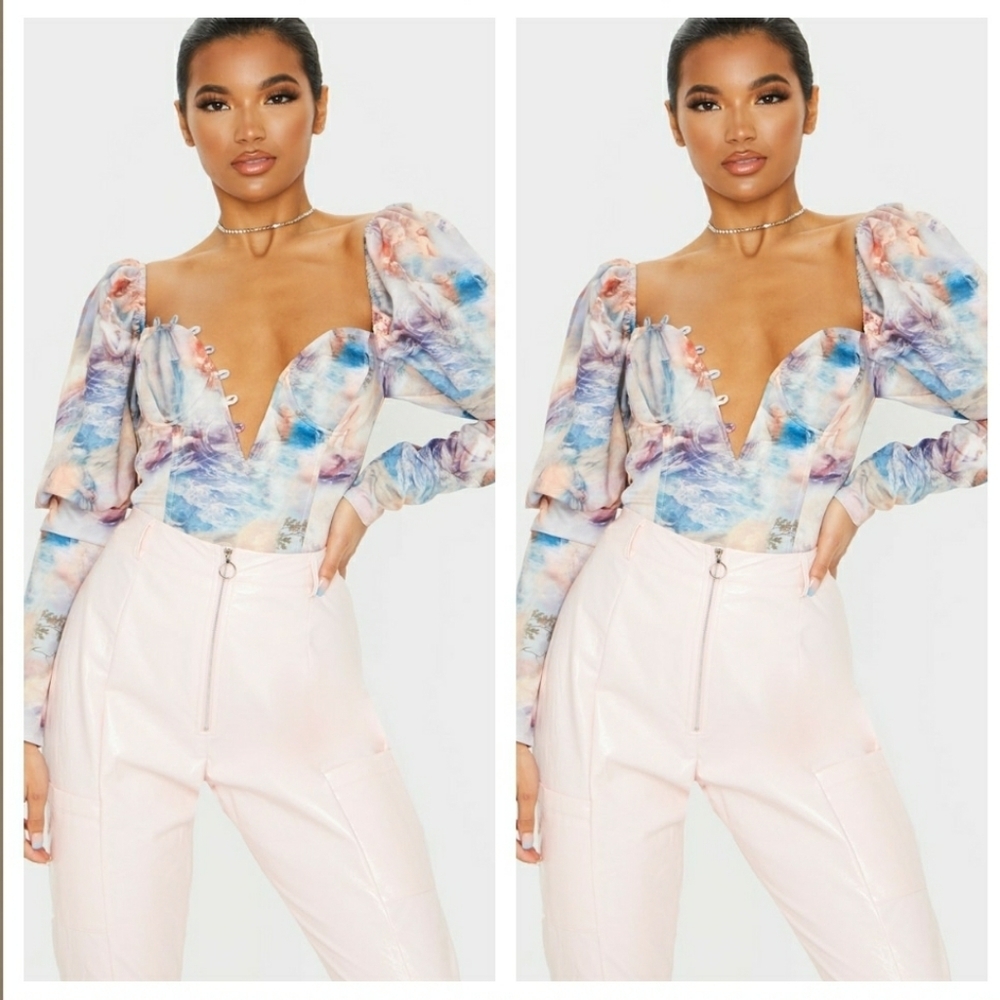 BRAND NEW woven puff top